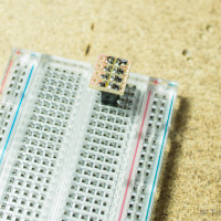 solder the female header to the strip-board